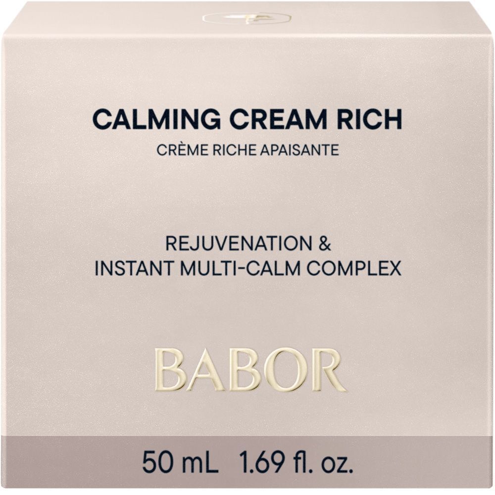 Babor Calming Cream Rich buitenverpakking met productinformatie.