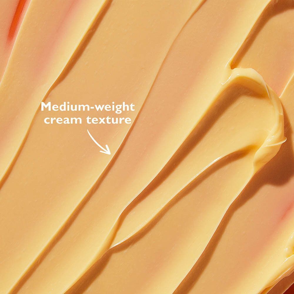 Close-up van de medium crèmetextuur van de Peter Thomas Roth Potent C Brightening Vitamin C Moisturizer.