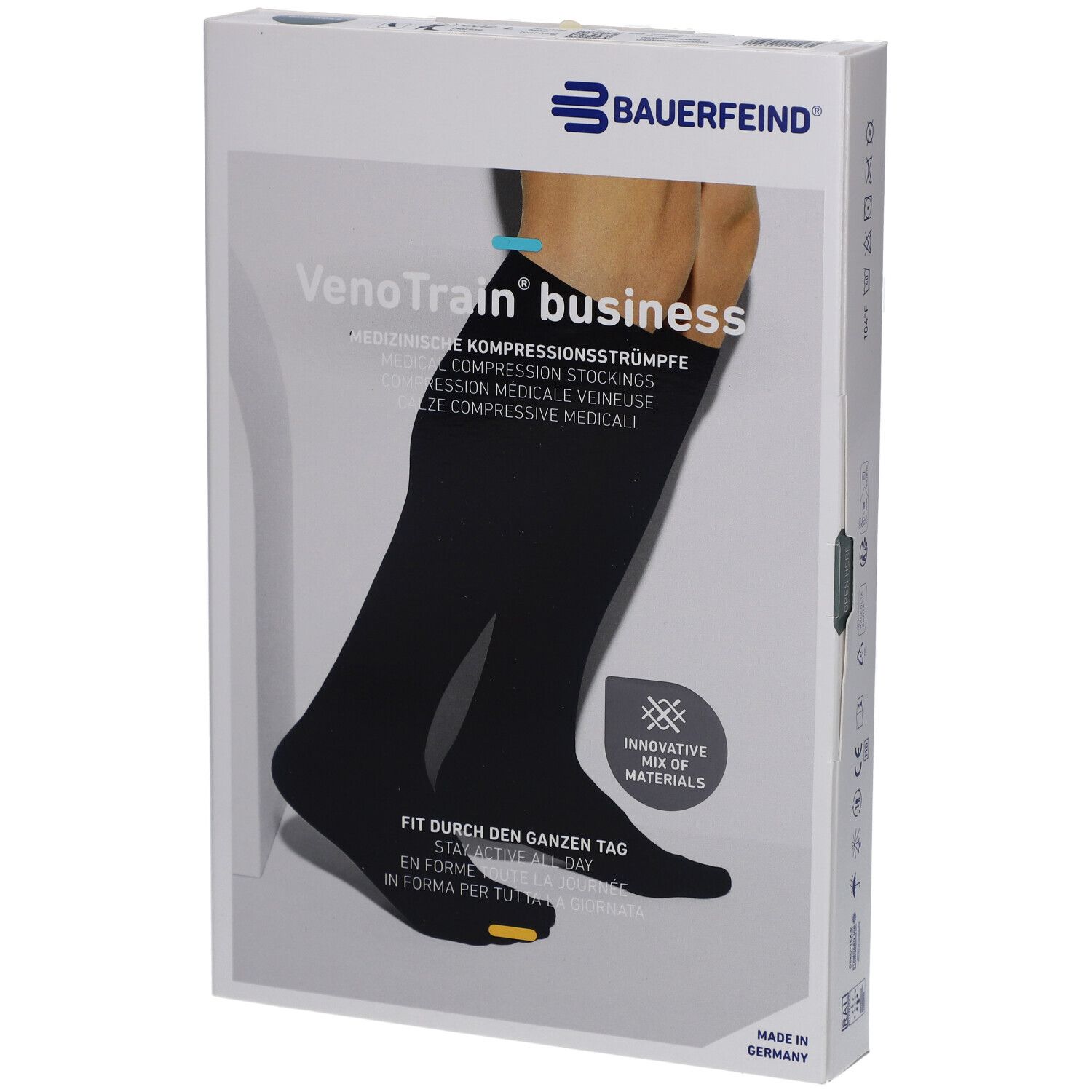 Bauerfeind® VenoTrain business CCL 2 Kniestrümpfe L lang geschlossen marine