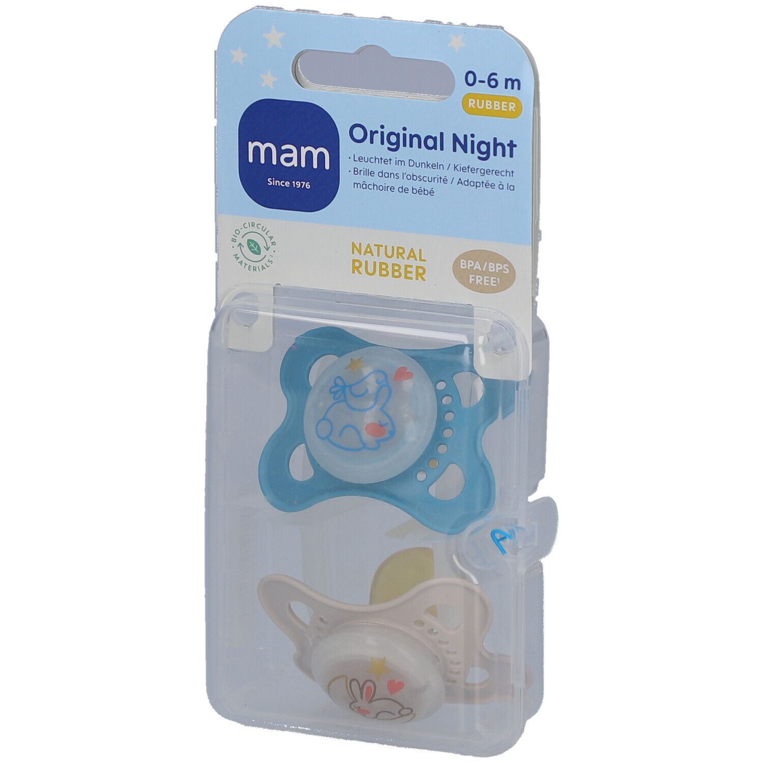Mam Schnuller Original Night Gummi 0-6 Monate