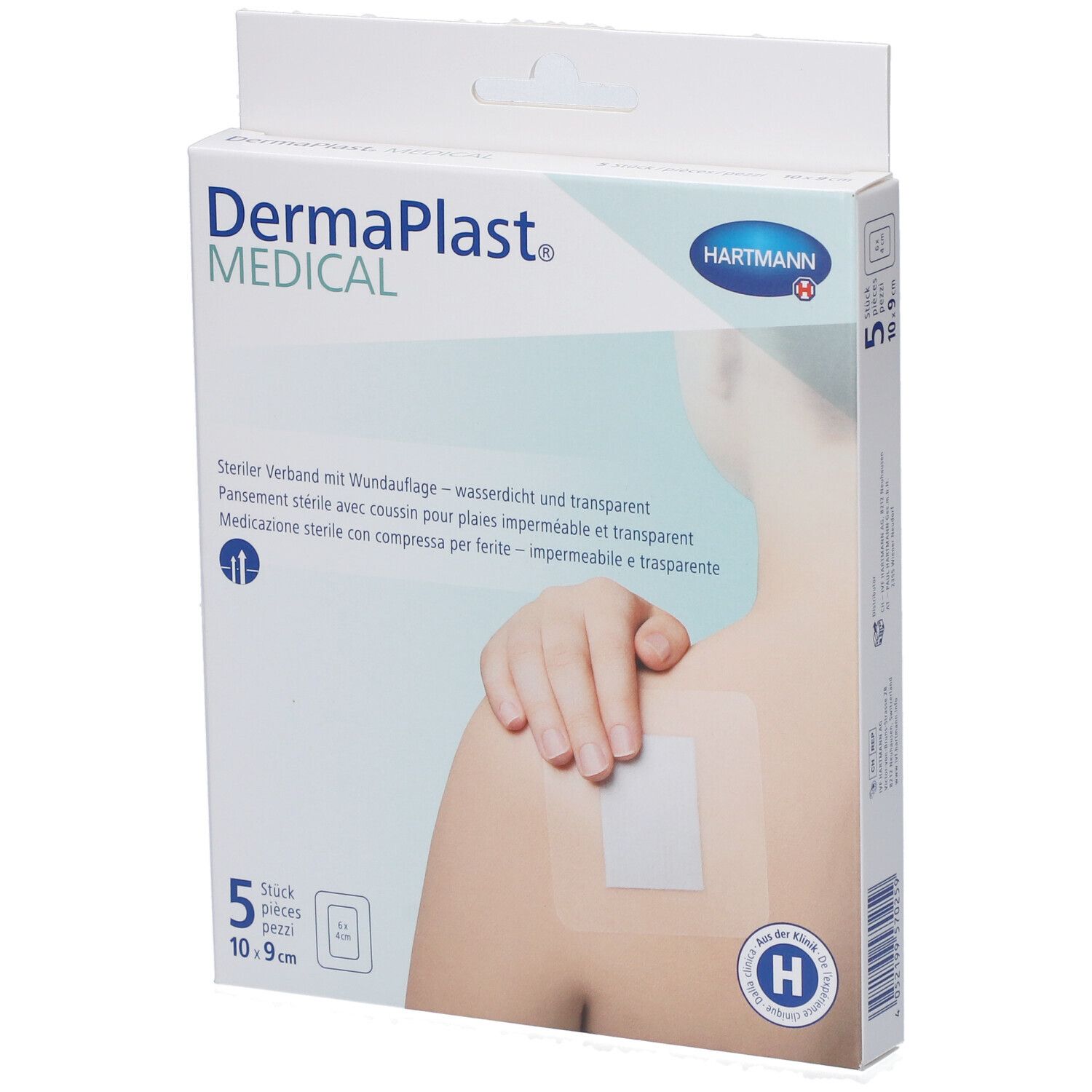 Hartmann Dermaplast® Medical Pansement transparent stérile 10 x 9 cm