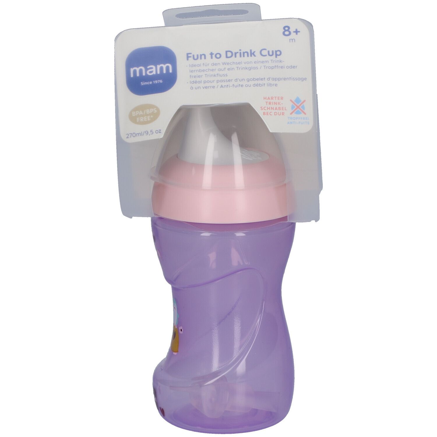 Mam Gobelet Fun to Drink 270 ml 8+ mois Anti-Fuite