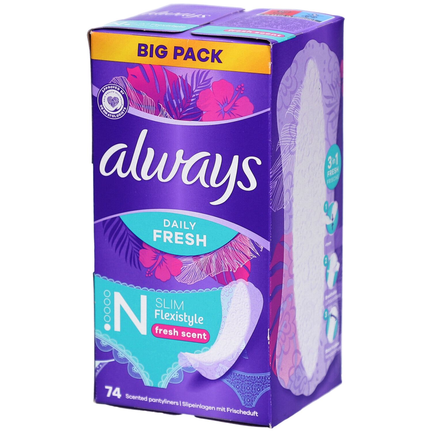 Always Slipeinlage Flexi Slim Frisch BigP 74 Stk St Binden