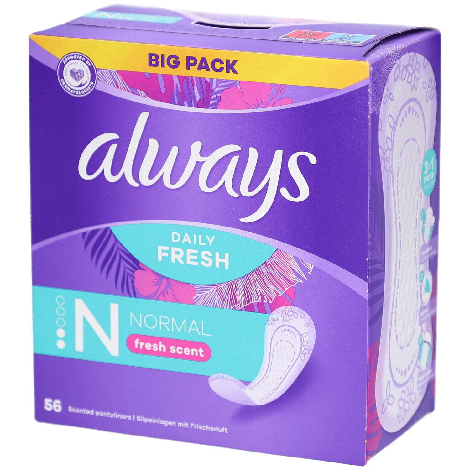 Always Slipeinlage Normal Frischeduft BigP 56 Stk St Binden
