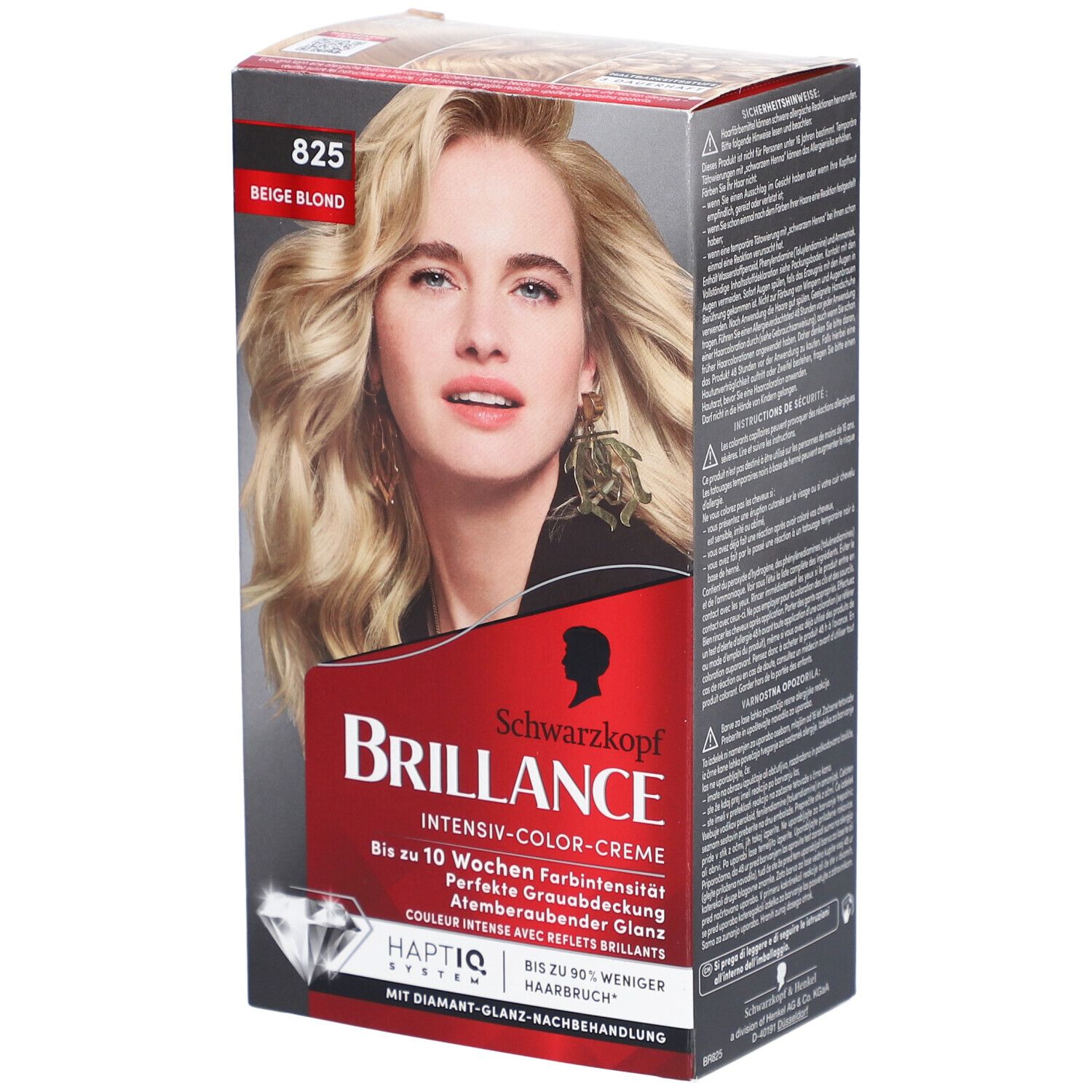 Schwarzkopf® Brillance 825 Beige Blond - Couleur intense avec double éclat diamant