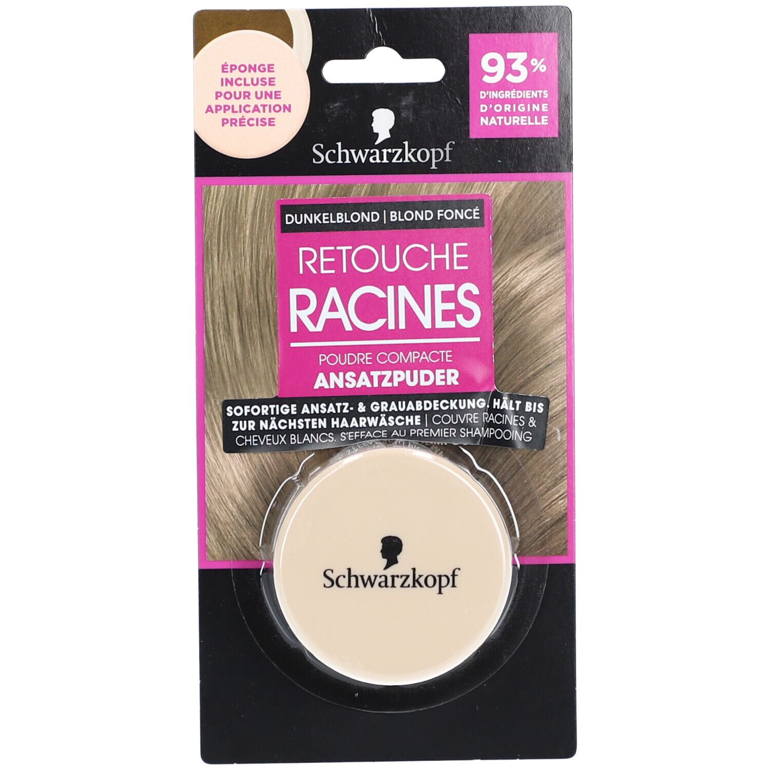 Schwarzkopf Retouche Racines - Poudre compacte couvrante pour cheveux blancs - Blond foncé