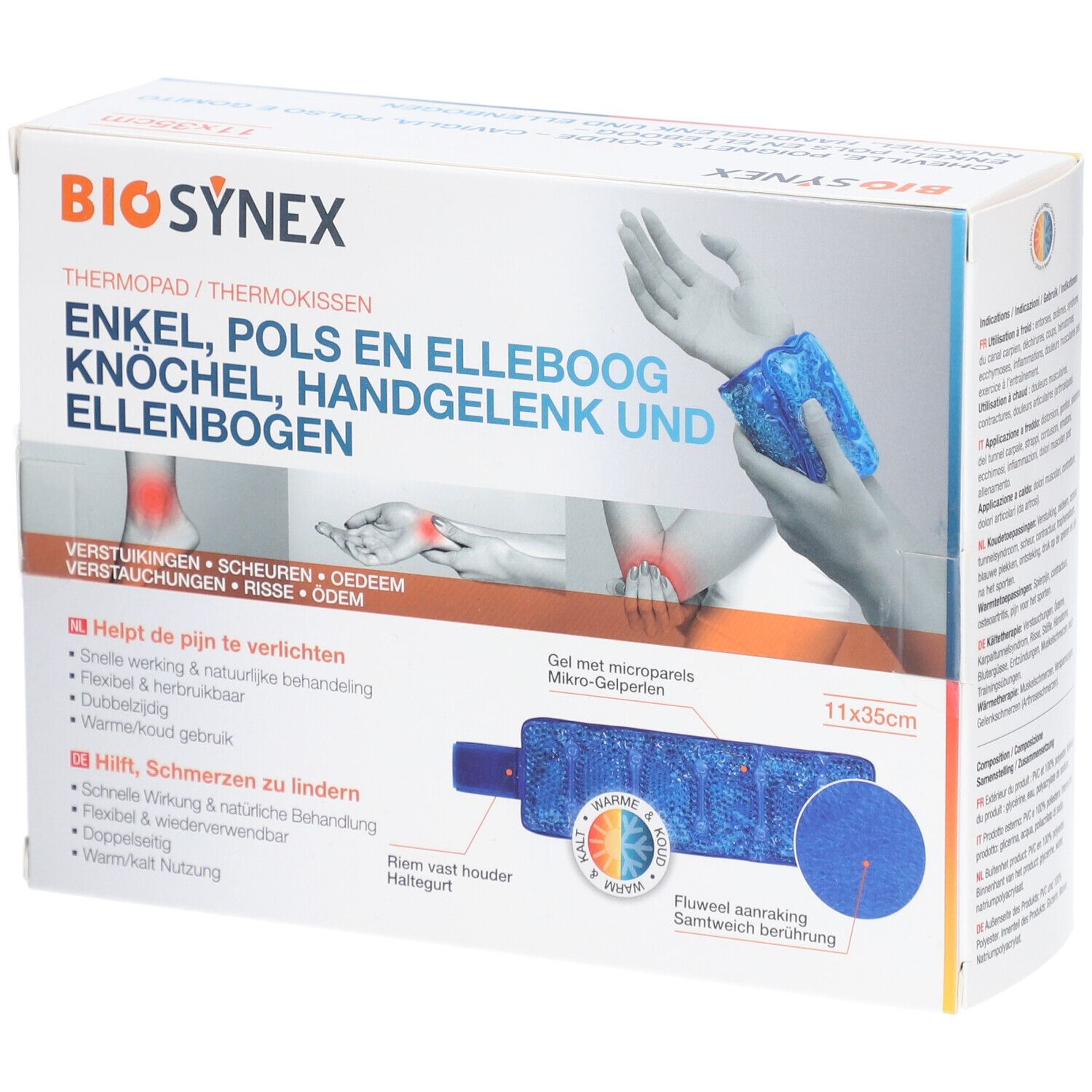 Biosynex Wärmekissen - Knöchel, Handgelenk & Ellbogen 11 x 35 cm