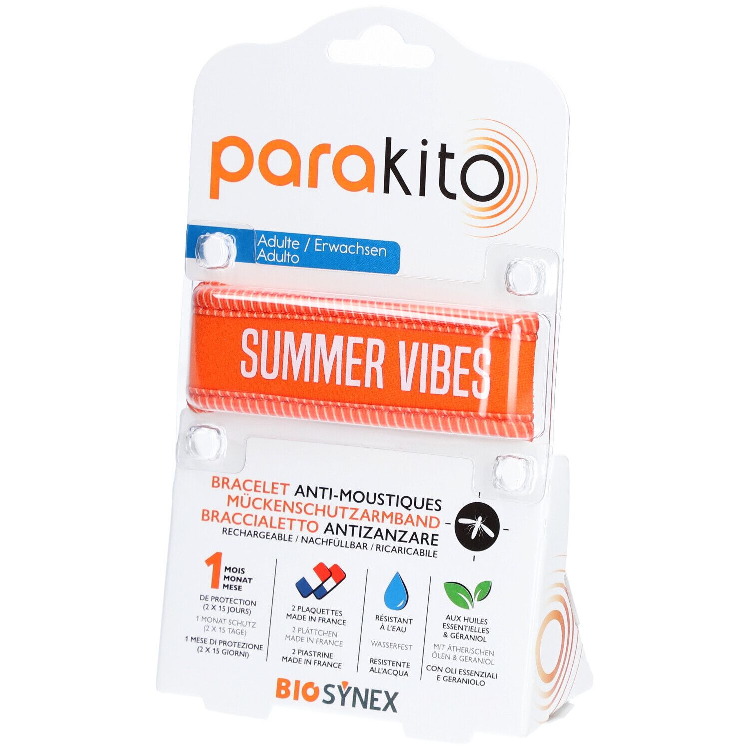 Parakito Armband Erwachsene Good Vibes orange