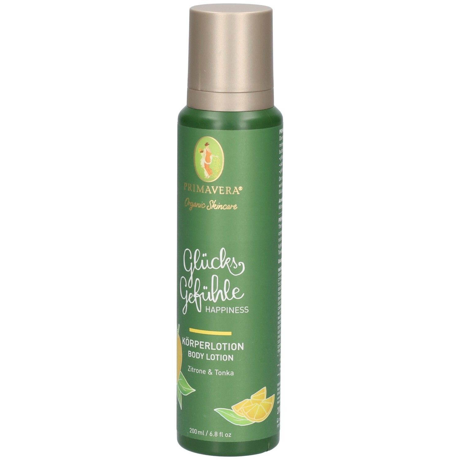 Primavera Glücksgefühle Körperlotion Zitrone & Tonka, 200ml.