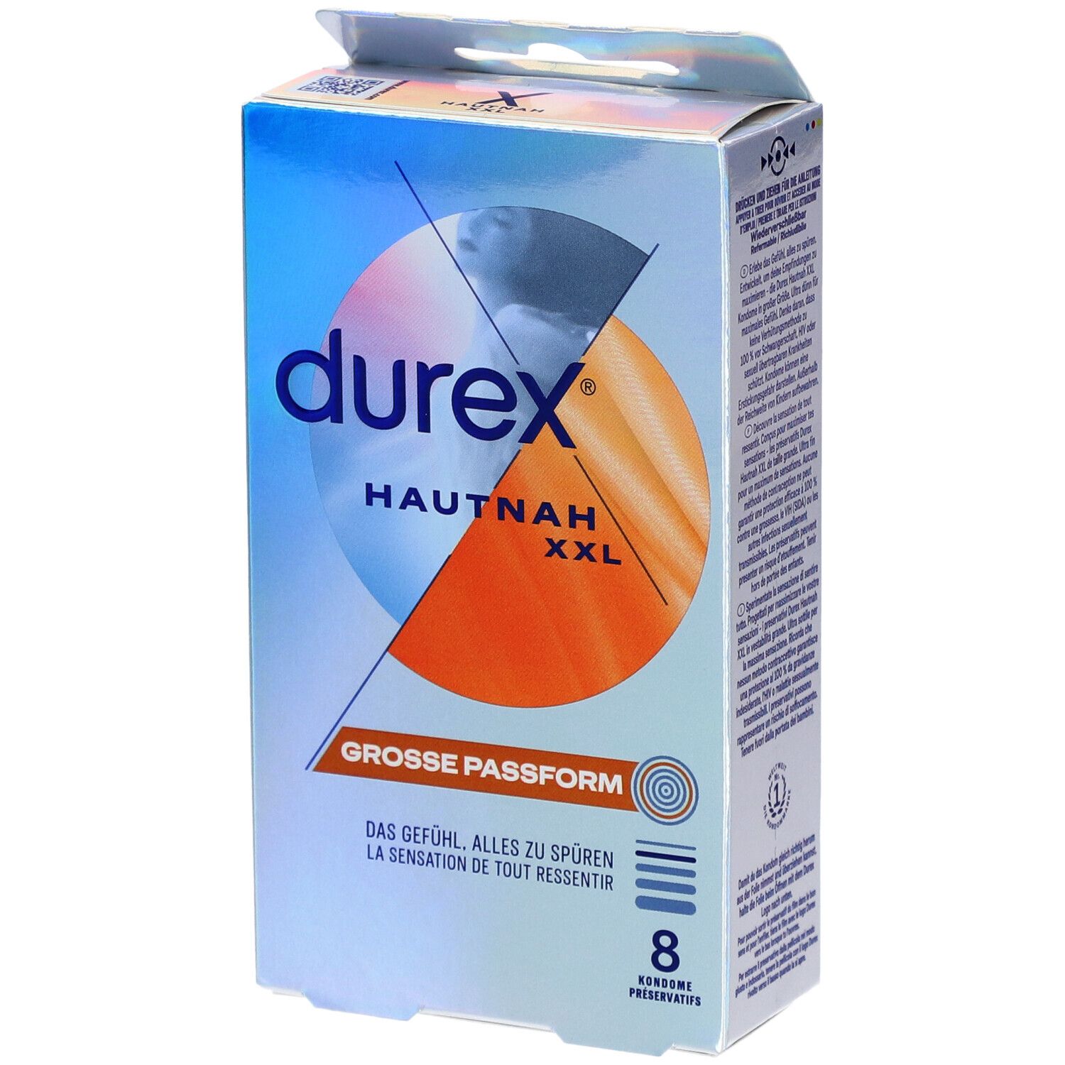 Durex Hautnah XXL préservatif 8 pces