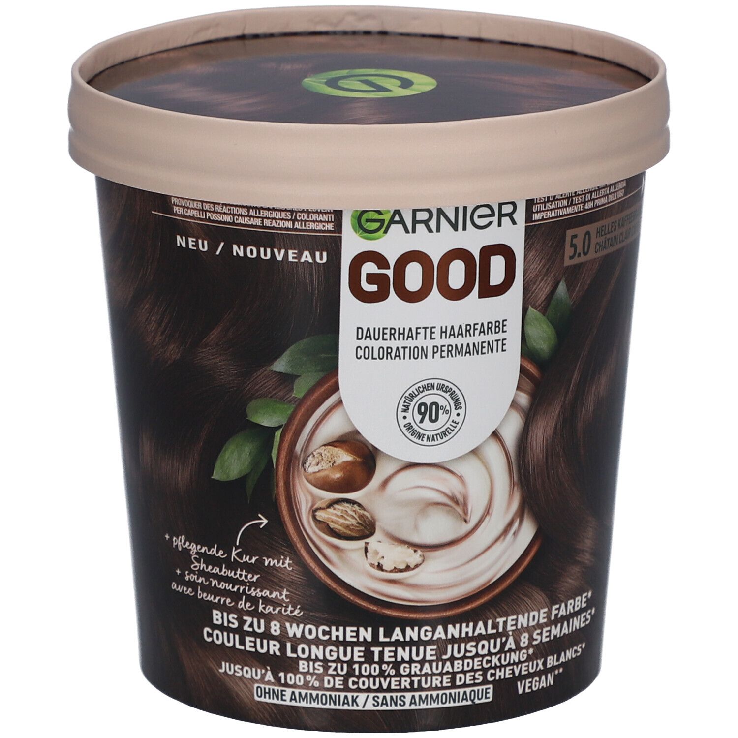Garnier Good Dauerhafte Haarfarbe 5.0 Hellbraun Kaffee
