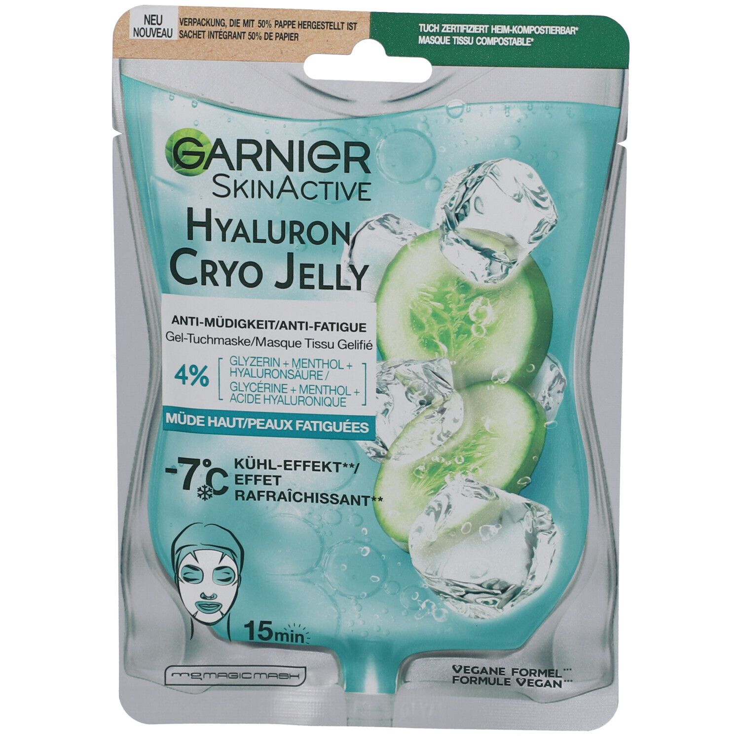 Garnier Hyaluron Cryo Jelly Gelierte Tuchmaske