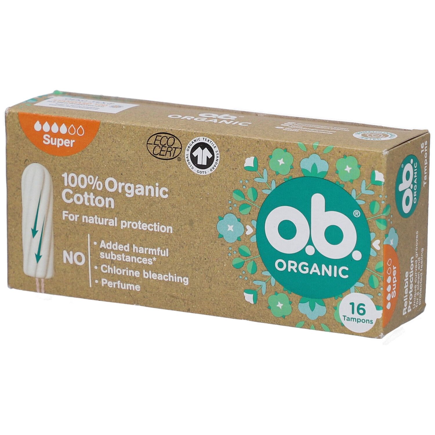 OB Organic Super Box 16 Stk St Tampon
