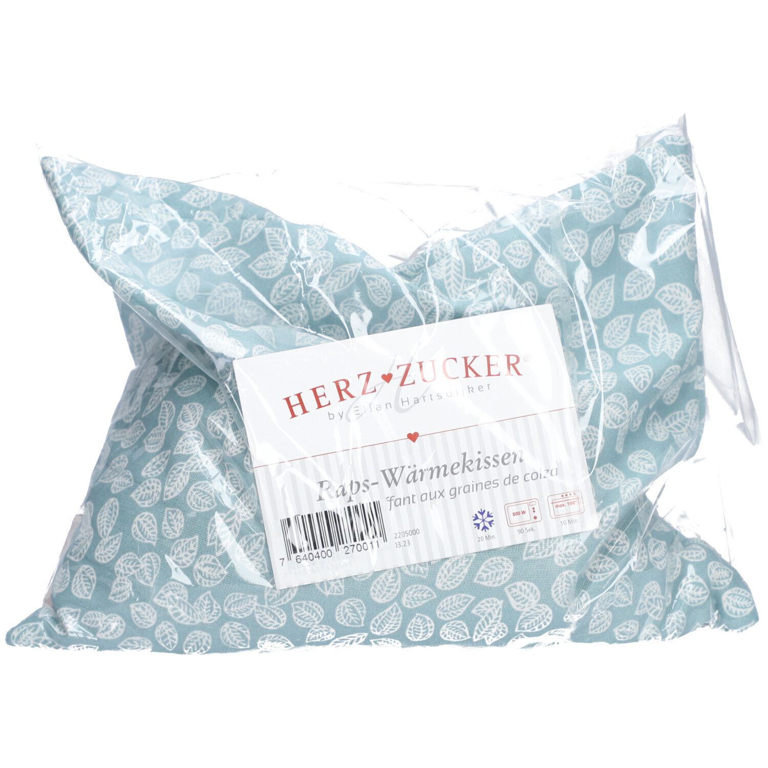 HERZZUCKER® Warmtekussen met koolzaad 26 x 21 cm Bladerenmotief 1