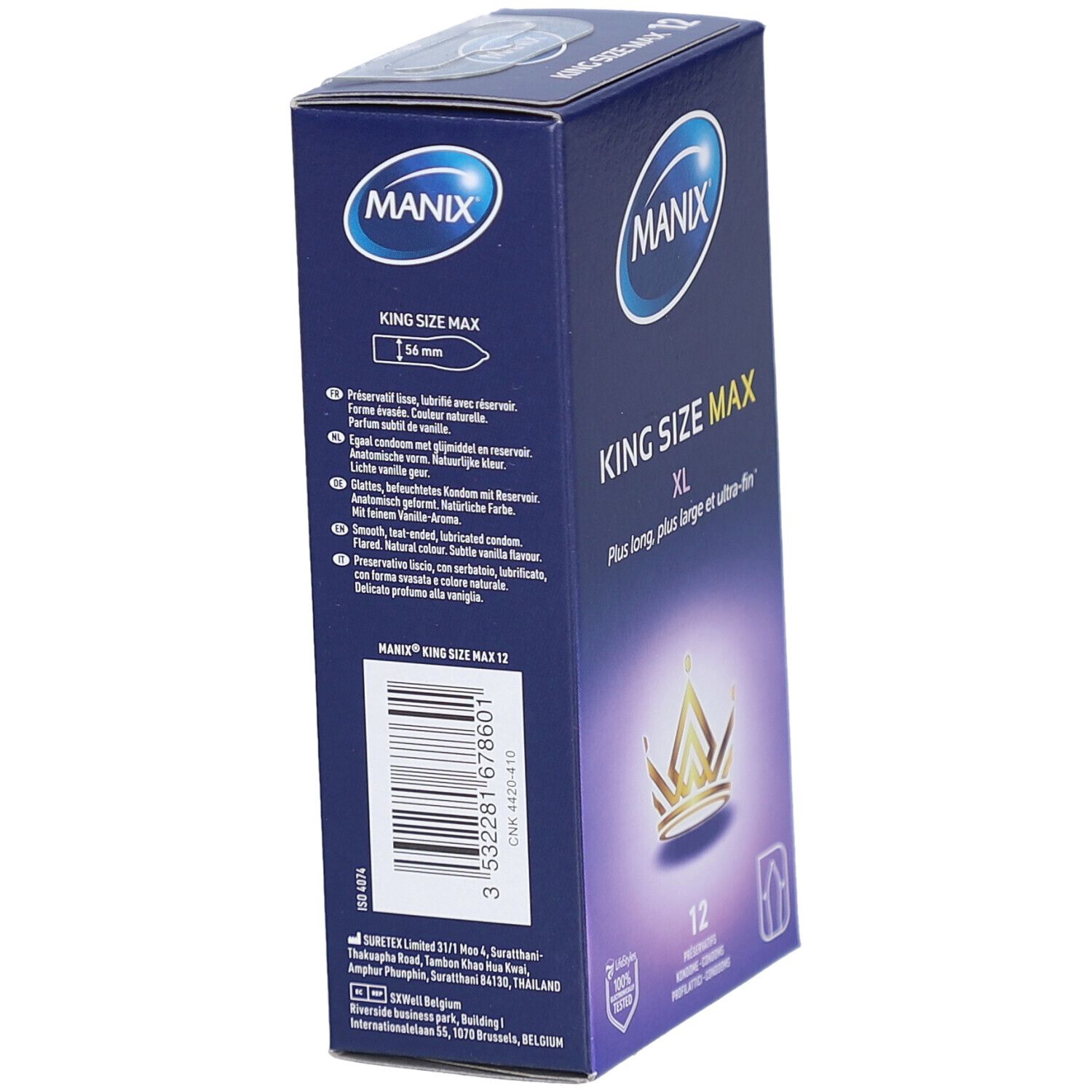 Manix Préservatifs King Size Max 12uts