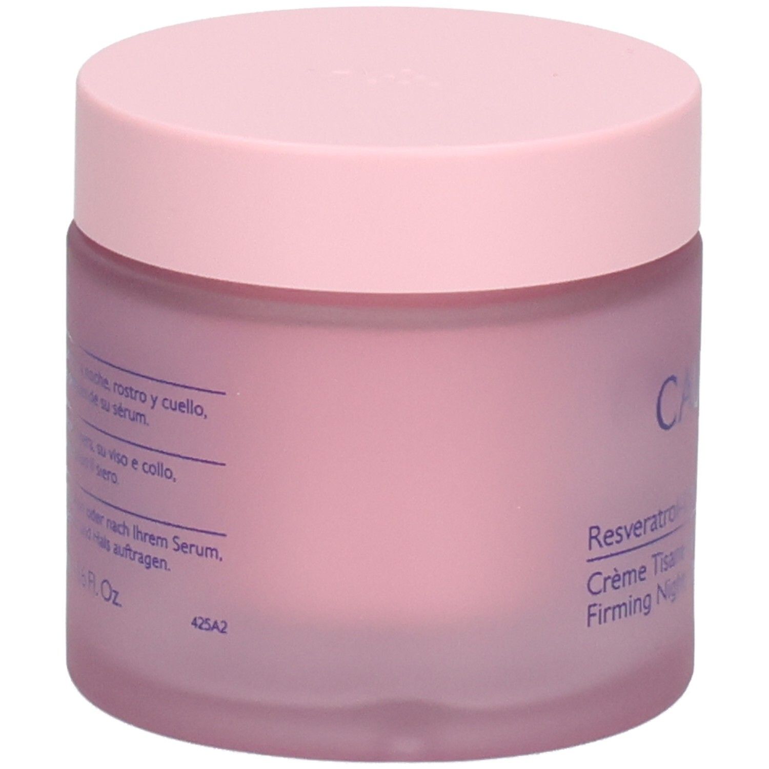 CAUDALIE Resveratrol-Lift Crème Tisane de Nuit pot, verso avec instructions d'application.