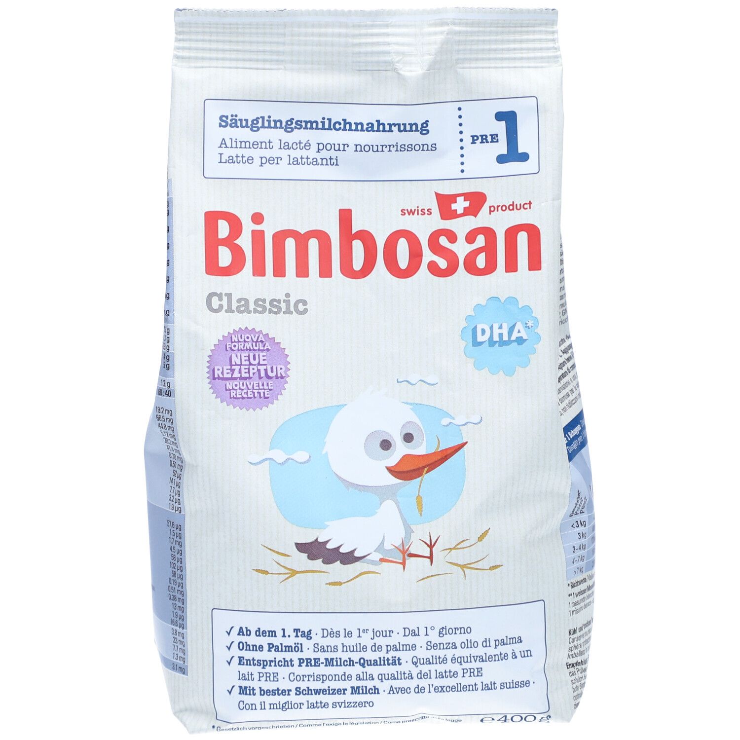 Bimbosan Classic – PRE-Milch ohne Palmöl für eine gesunde Entwicklung