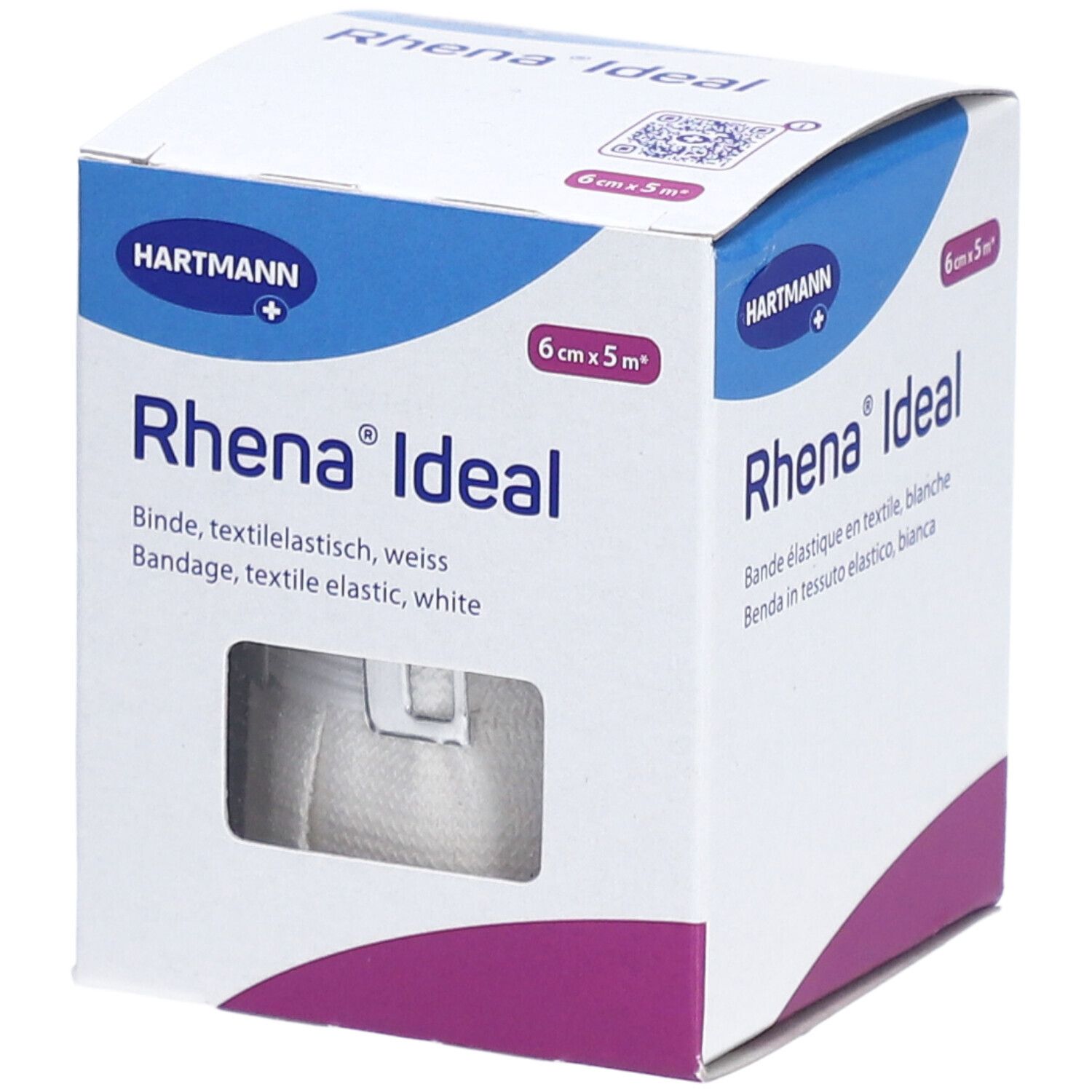 Hartmann Rhena® Ideal Bandes de fixation 6 cm x 5 m blanches