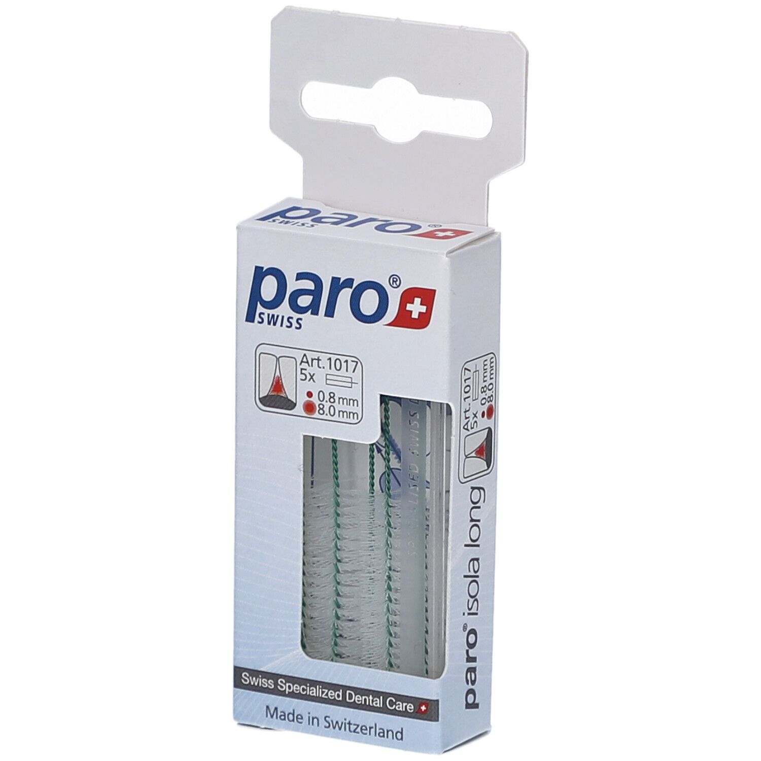Paro Isola Long 8mm medium grün zyl 5 Stk St Zahnbürste