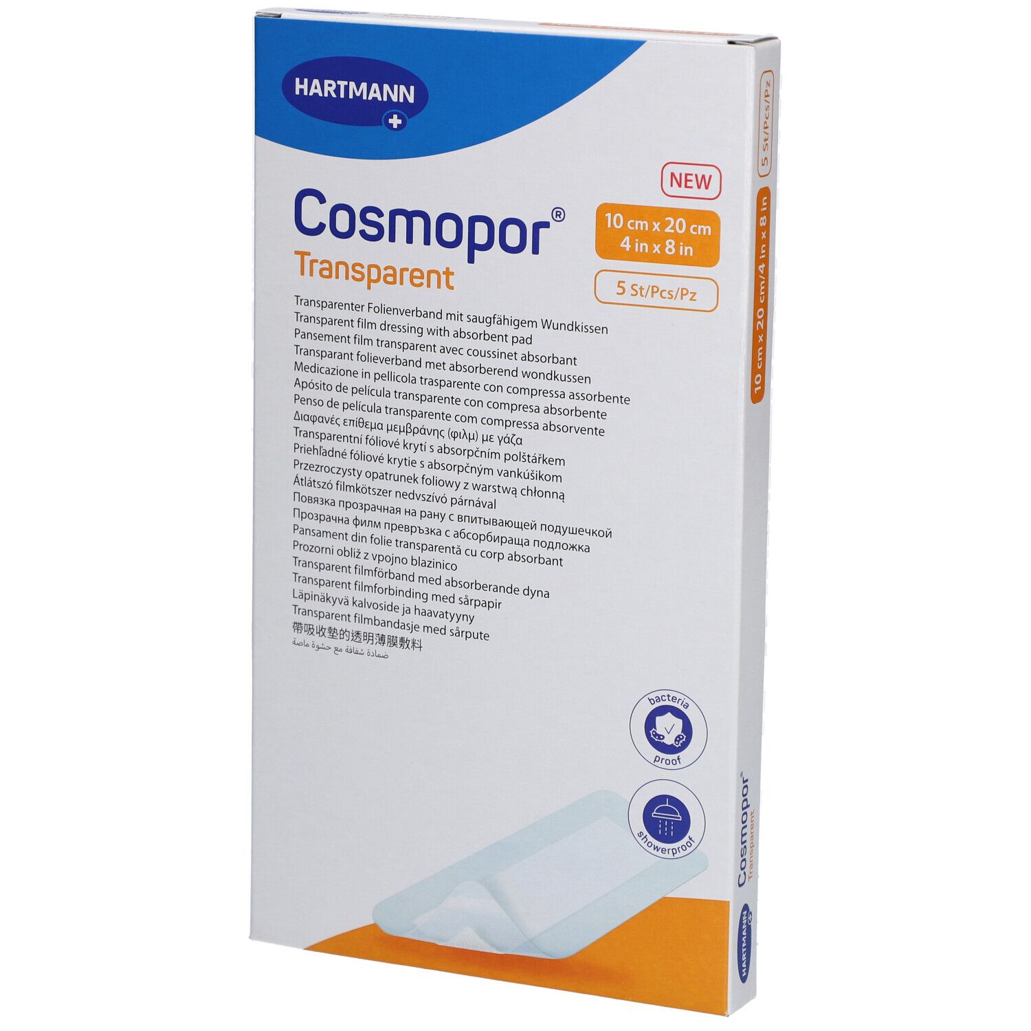 Cosmopor transparent Folienverband 10x20 cm steril