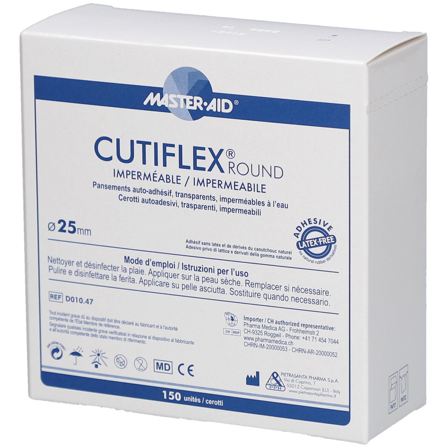 Cutiflex Pansement Rond 25mm Boîte