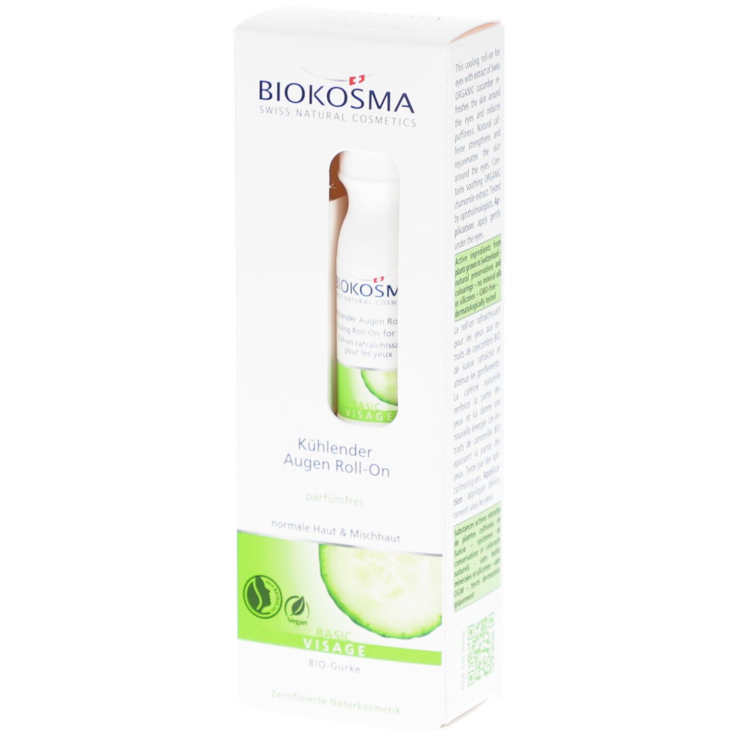 Biokosma Verfrissende Oogroll-on met Biologische Komkommerextract 15 Roll-on