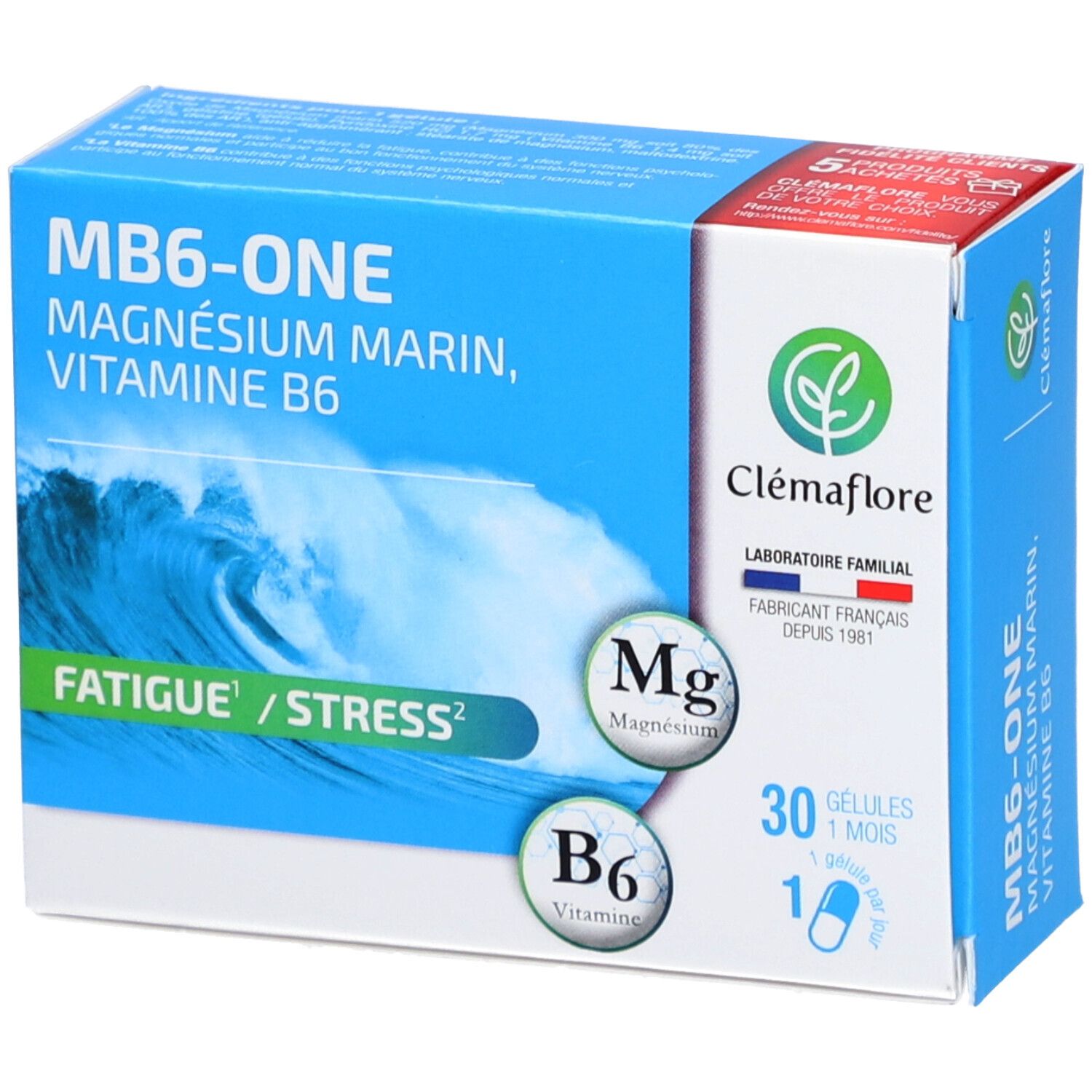 Mb6-One Magnésium Marin, Vitamine B6