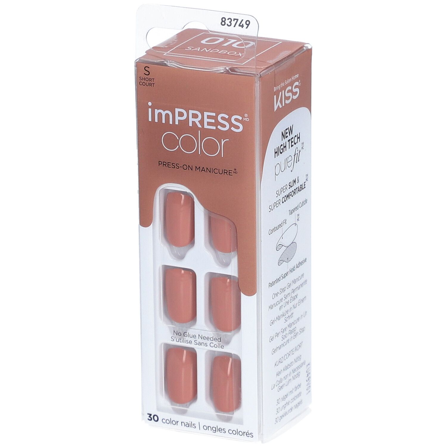 Kiss ImPress Color Kit Faux-Ongles Gel Prêt à porter - Bac à Sable