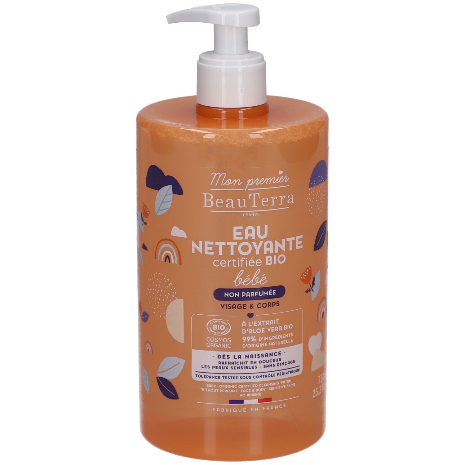 Beauterra Baby Mizellenwasser ohne Parf Bio 750 ml Lösung