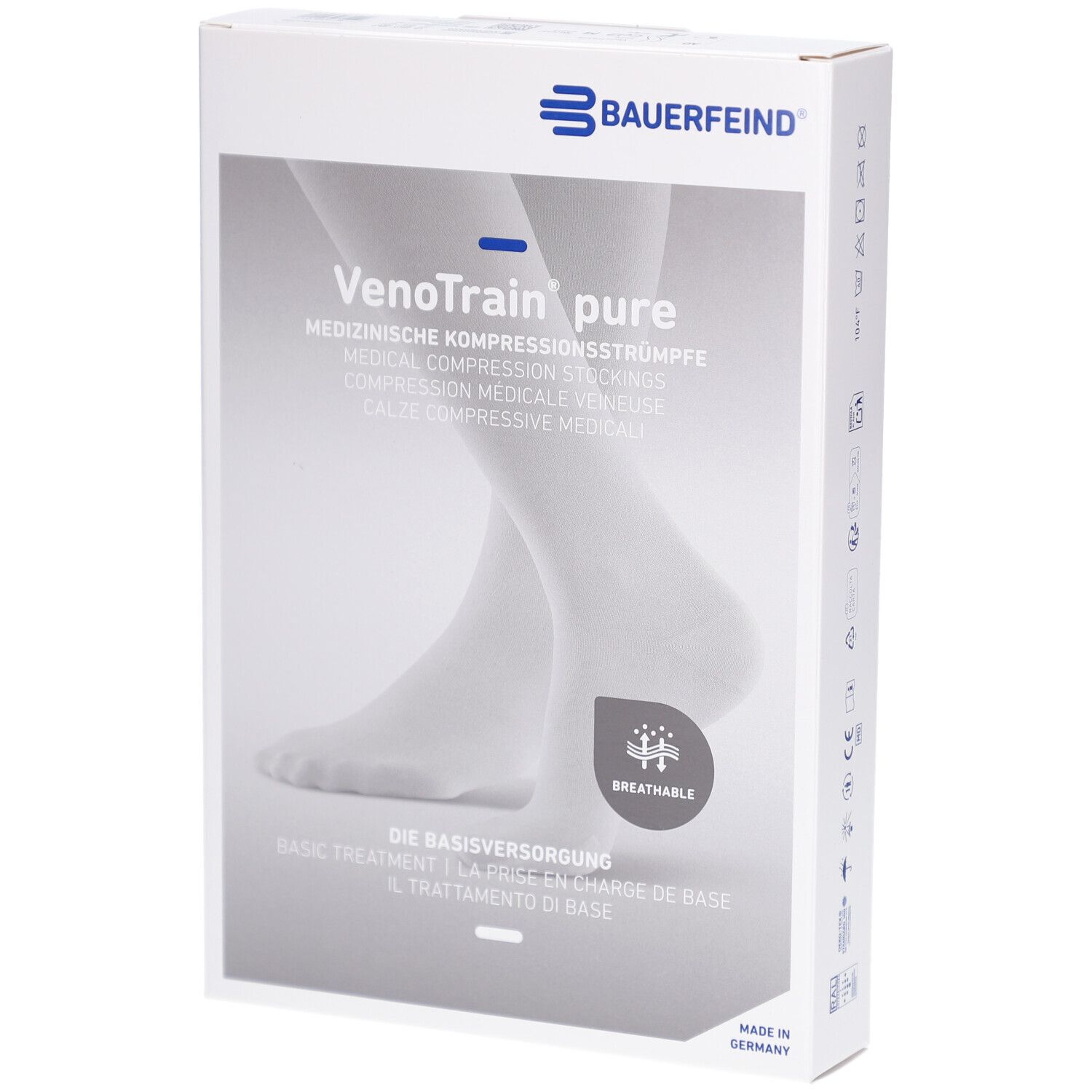 Bauerfeind VenoTrain Pure AD Ccl2 M n/l Kniestrümpfe mit offenem Fuß, beige