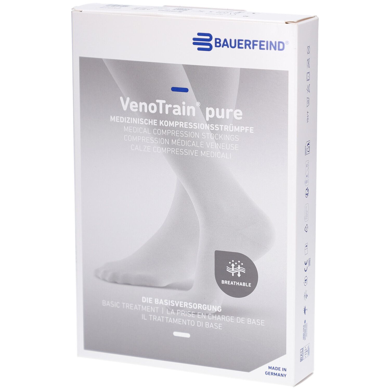 Bauerfeind VenoTrain Pure AD Ccl2 S n/l Kniestrümpfe mit geschlossenem Fuß, schwarz