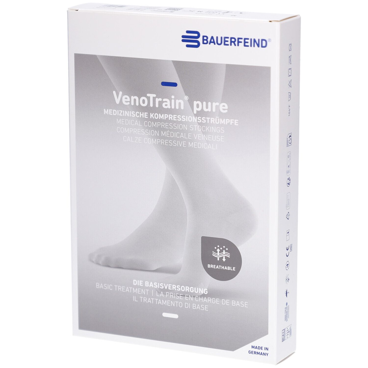 Bauerfeind VenoTrain Pure AD Ccl2 M n/l Kniestrümpfe mit geschlossenem Fuß, schwarz