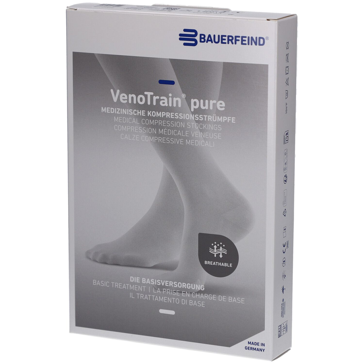Bauerfeind VenoTrain Pure AD Ccl2 L n/l Kniestrümpfe mit geschlossenem Fuß, schwarz