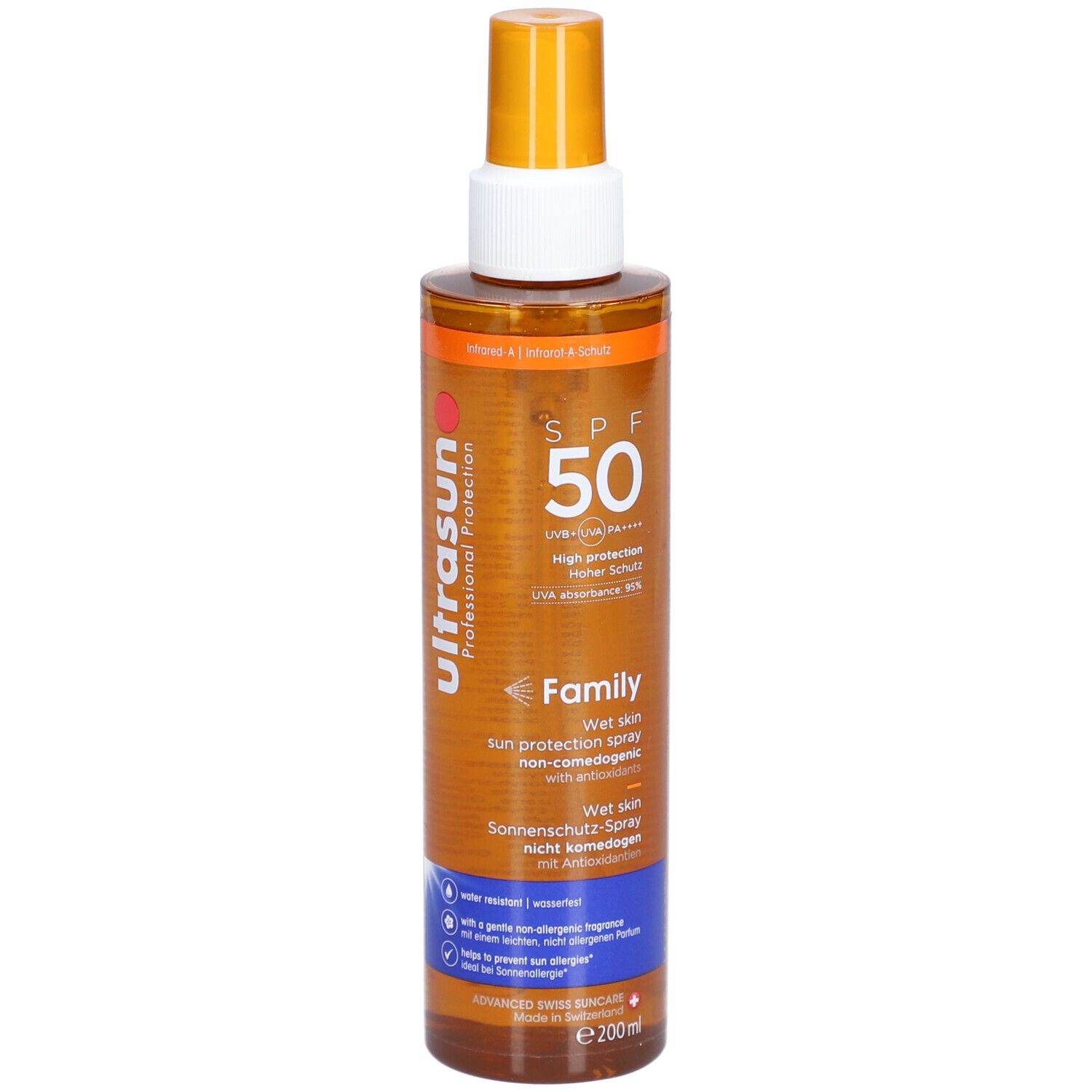 Ultrasun Familie Nasshaut-Spray Solaire Spf50
