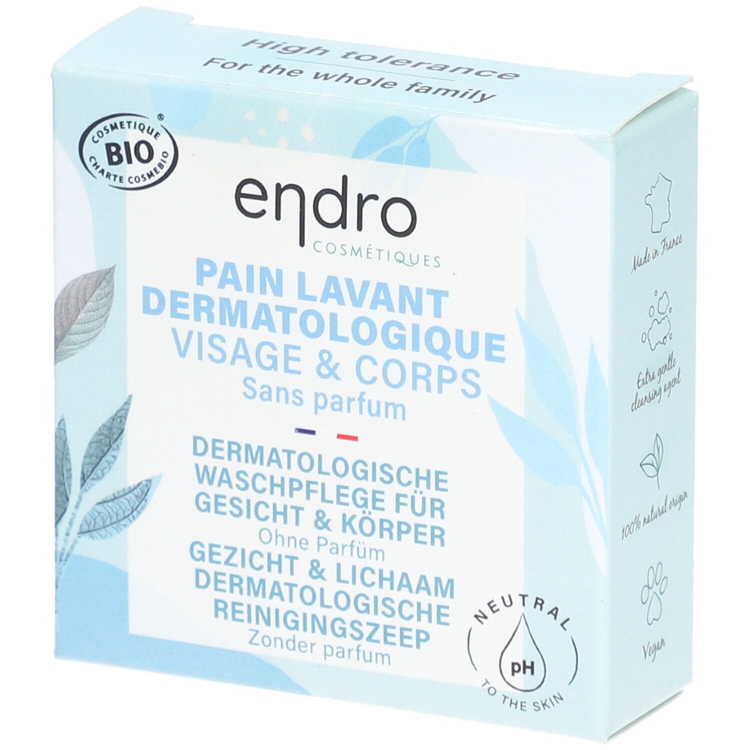 Endro Pain Lavant Dermatologique Visage & Corps Sans Parfum