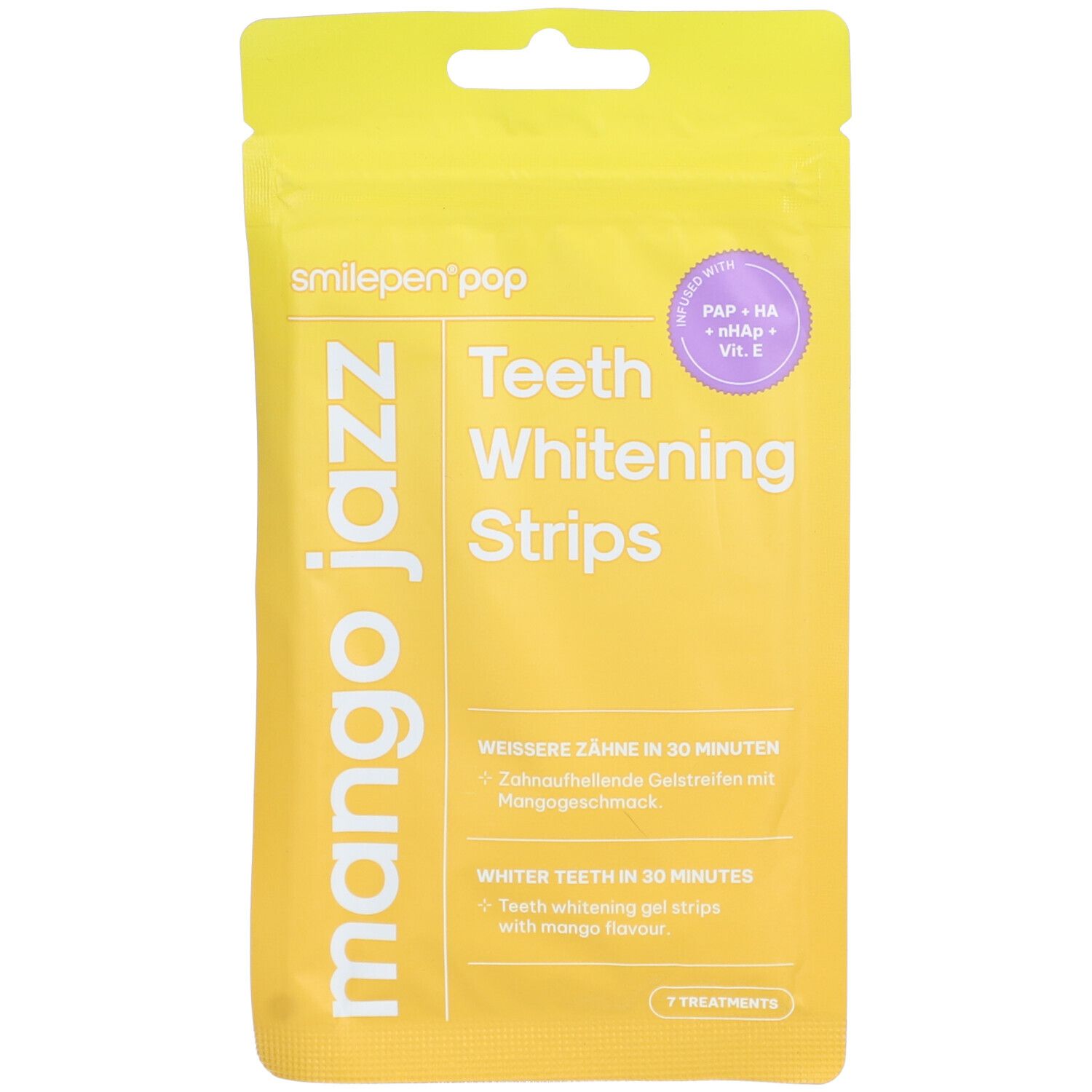 Smilepen Pop Teeth Whit Strips Man Jazz 7 x 2 Stk 7x2 St Streifen