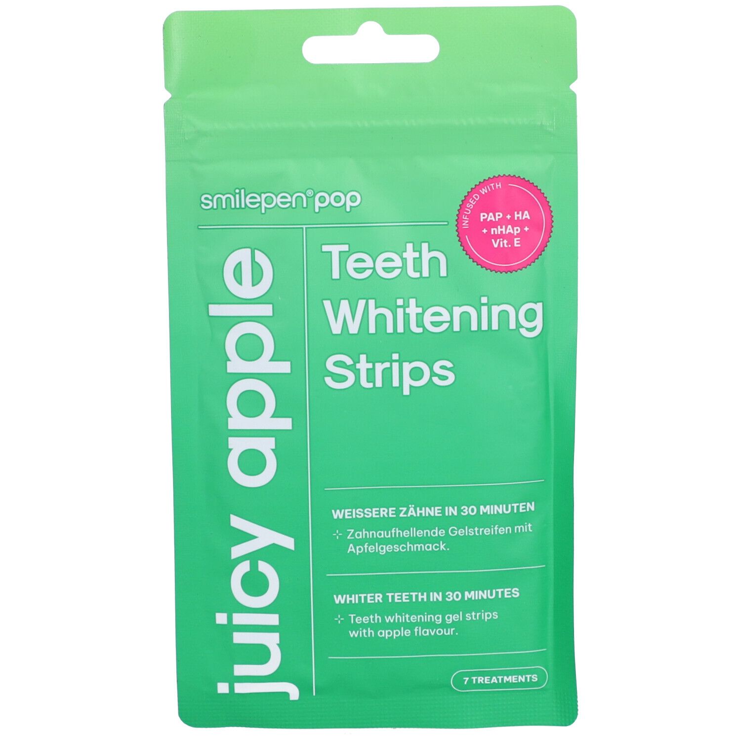 Smilepen Pop Teeth Whit Strips Juicy App 7 x 2 Stk 7x2 St Streifen