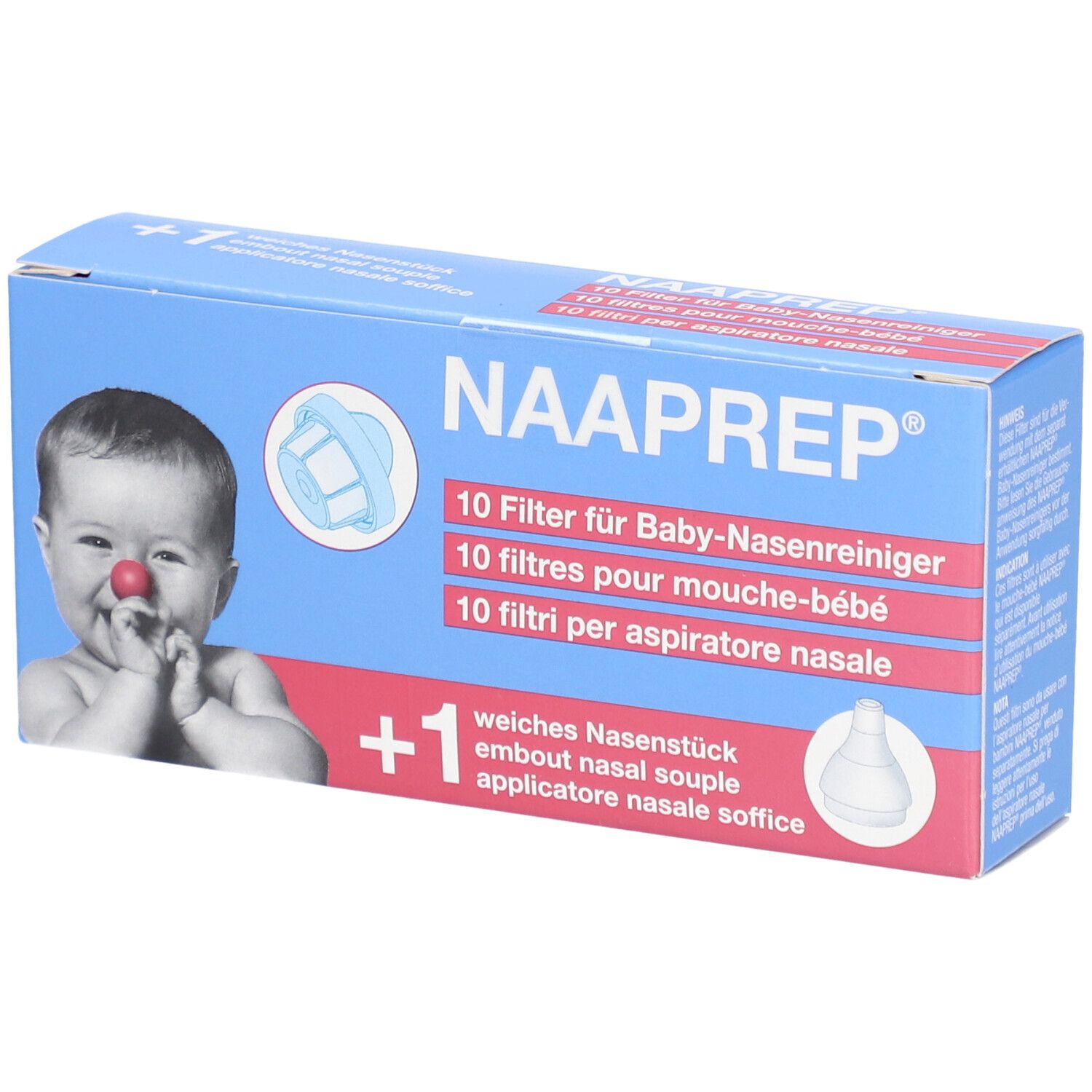 Naaprep® Filtres pour mouche-bébé + Embout nasal souple