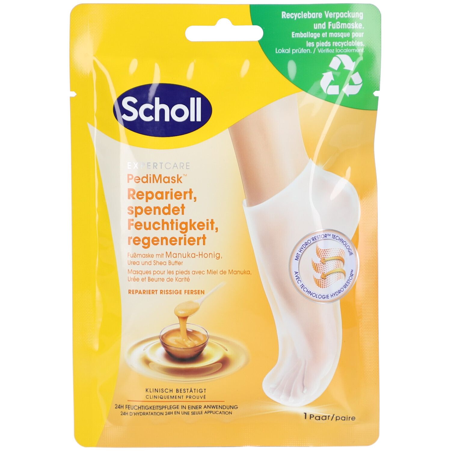 Scholl Fussmaske Manuka-Honig 1 Paar St Maske