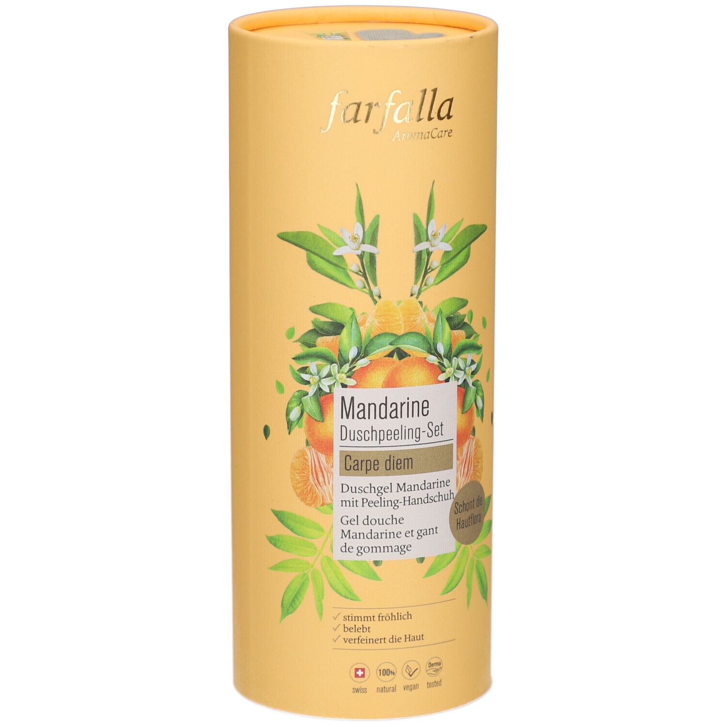 Farfalla Coffret Douche Mandarine - Exfoliant Gel & Gant