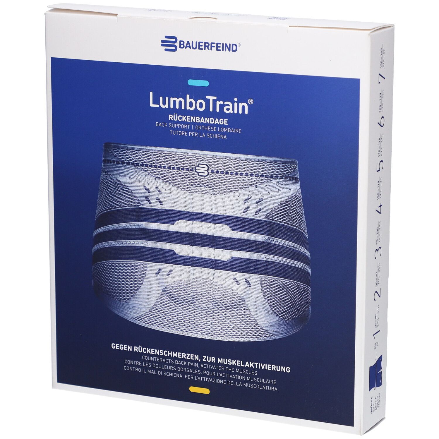 Bauerfeind® LumboTrain® Rückenbandage Straight Größe 5 Titan