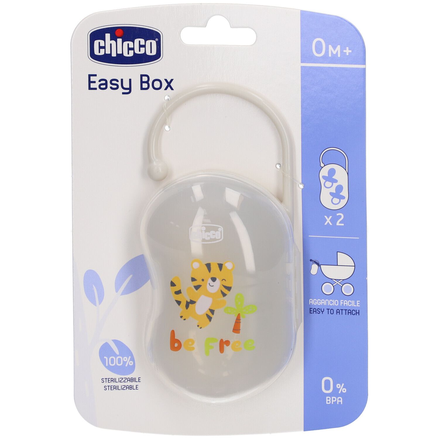 Chicco Schnuller-Box für 2 Schnuller Grey 0m+ 1 St Zubehör