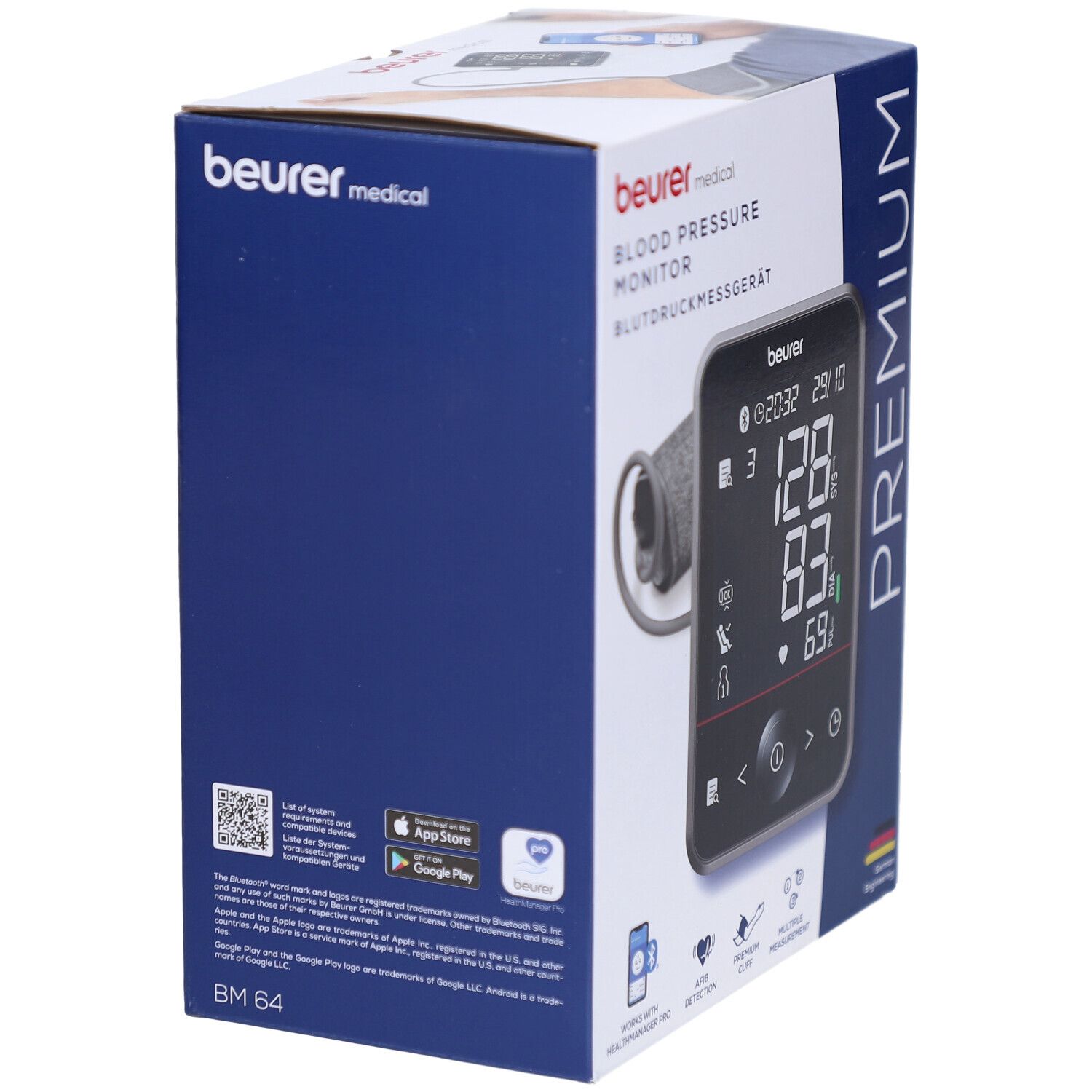 beurer BM 64 Blutdruckmessgerät für den Oberarm Bluetooth 22-42 cm