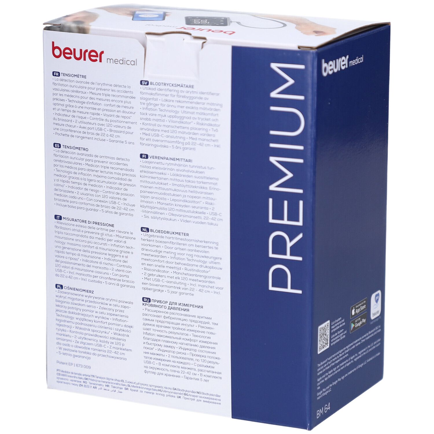 beurer BM 64 Blutdruckmessgerät für den Oberarm Bluetooth 22-42 cm