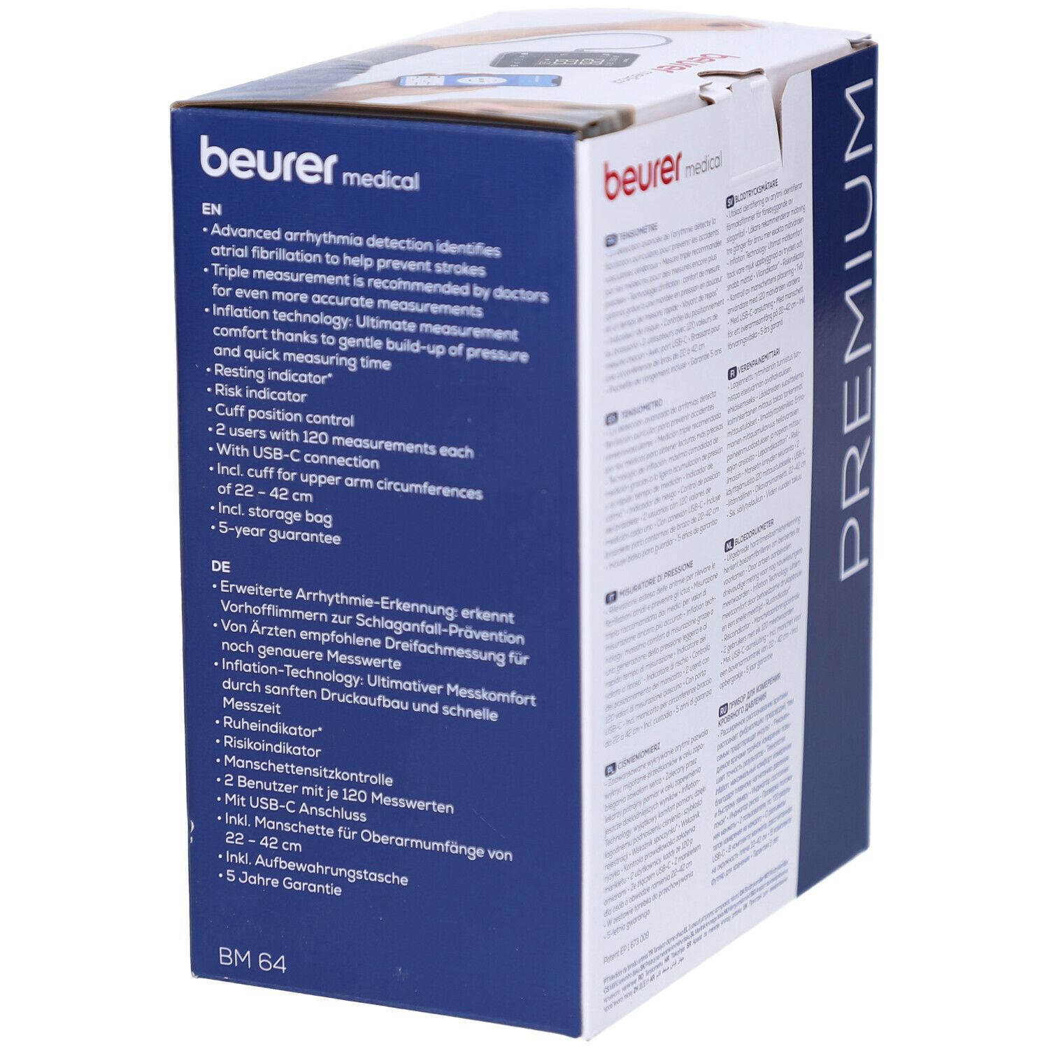 beurer BM 64 Blutdruckmessgerät für den Oberarm Bluetooth 22-42 cm