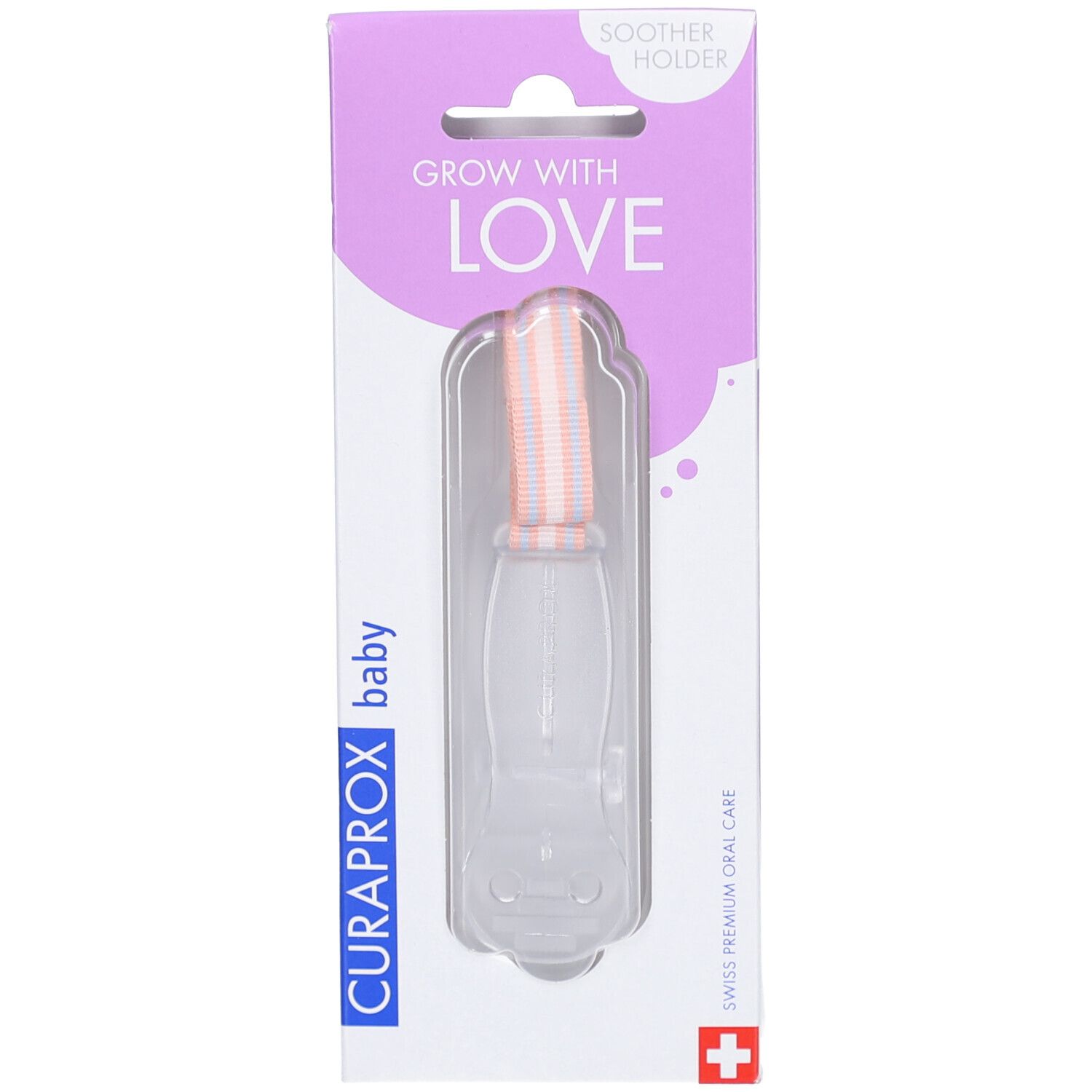 Curaprox Baby Schnullerkette - Praktischer Einhand-Clip