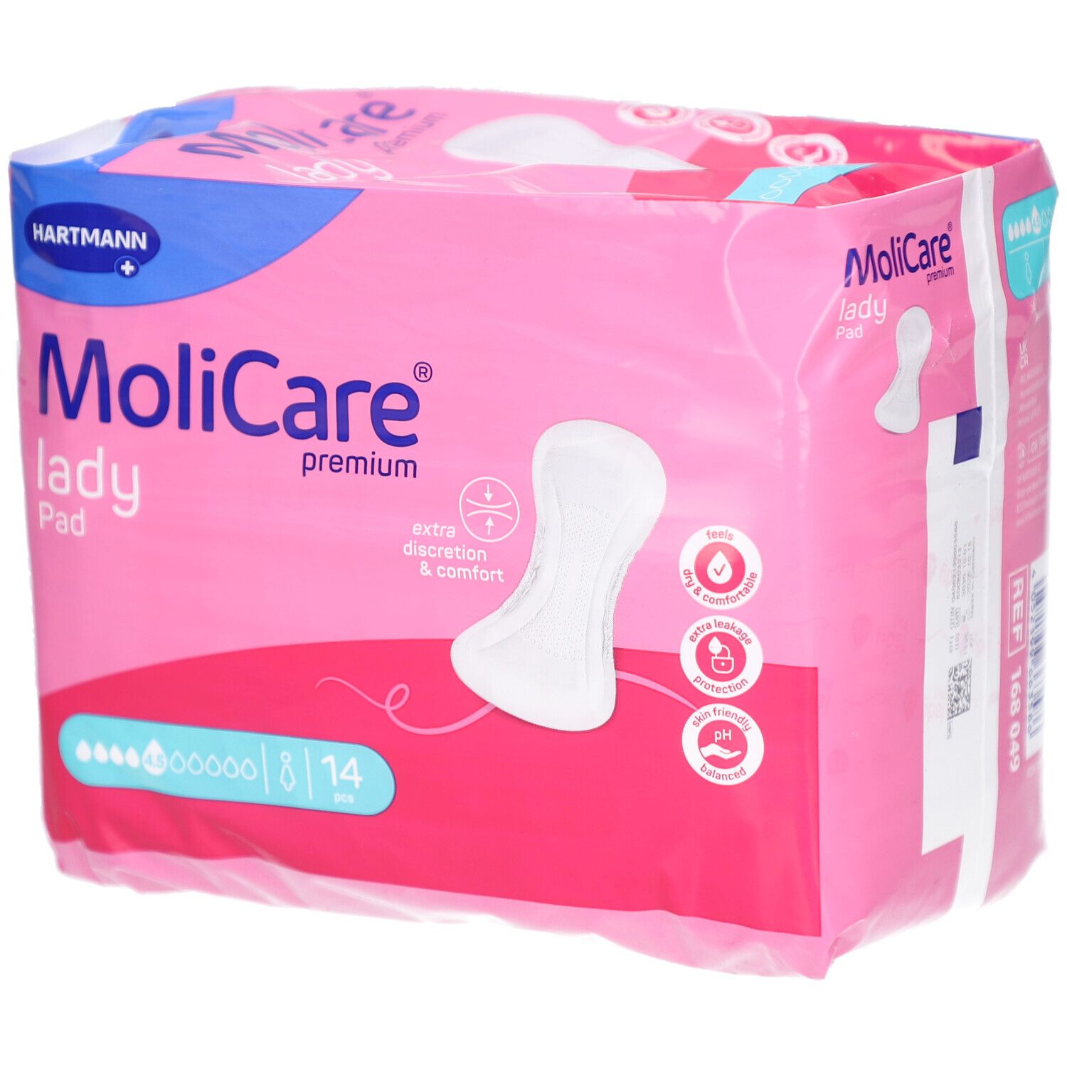 Hartmann Molicare Premium Damenbinde 4,5 Tropfen 43 x 16 cm 14