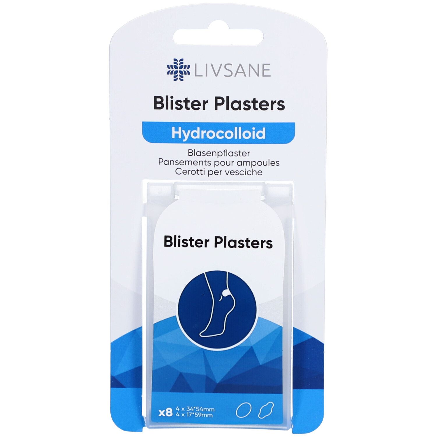 Livsane Blasenpflaster hydrokolloid 8 Stk St Pflaster