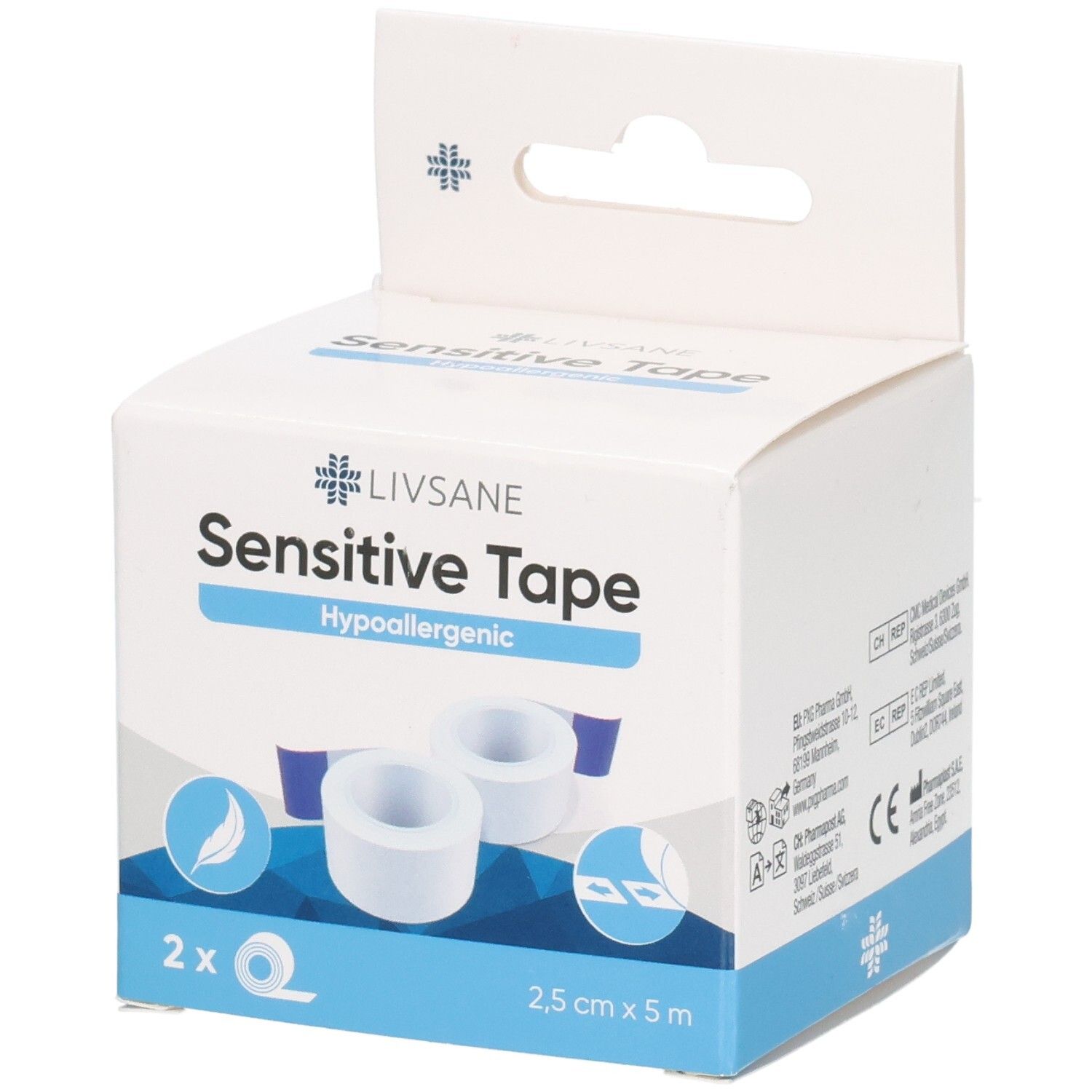 Livsane Sensitiv Fixierpflaster 2.5cmx5m 1 St Pflaster