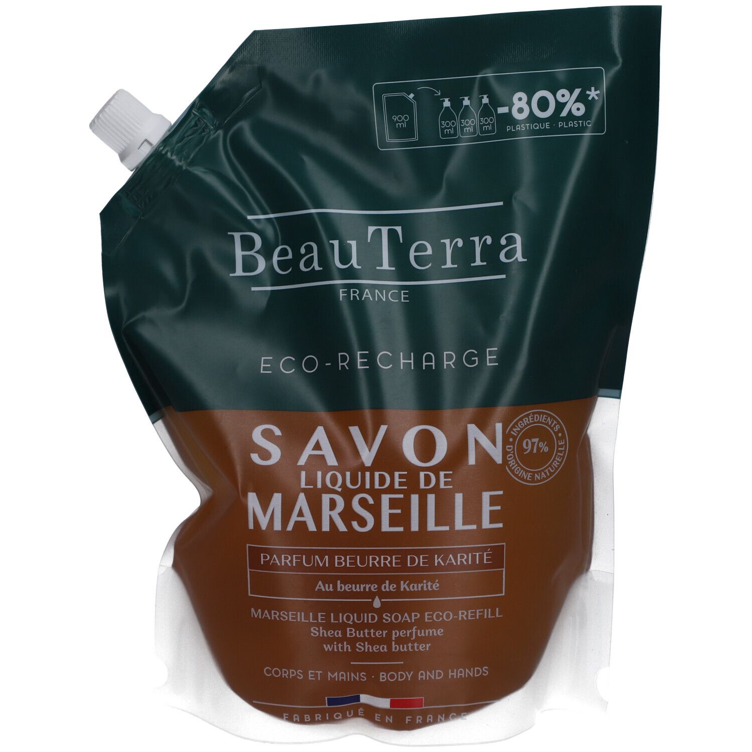 Beauterra Flüssigseife Marseille ref Sheabu 900 ml Gel